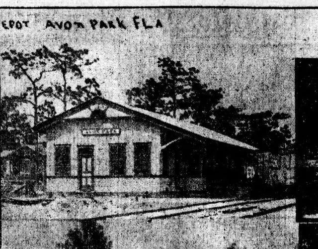 The Avon Park depot, winter of 1912-13