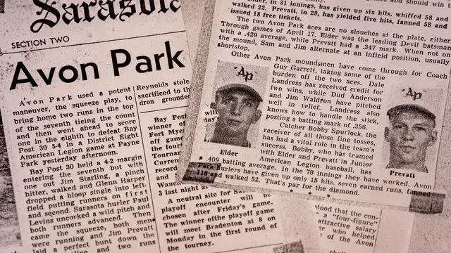 A spread of clippings from the Avon Park section of a newspaper.