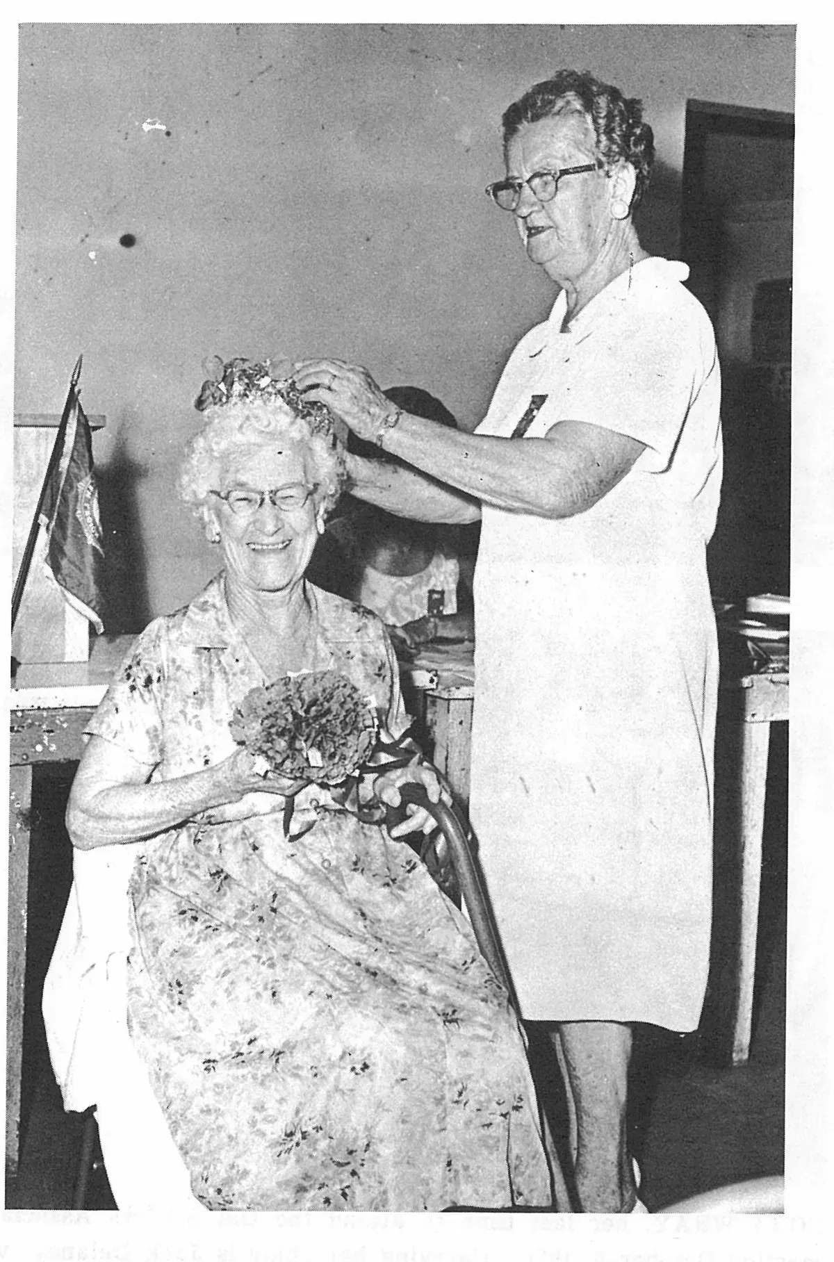 CORA WRAY crowned “Mother of the Year” and “Queen of the American Legion Auxiliary” by Rena Smith