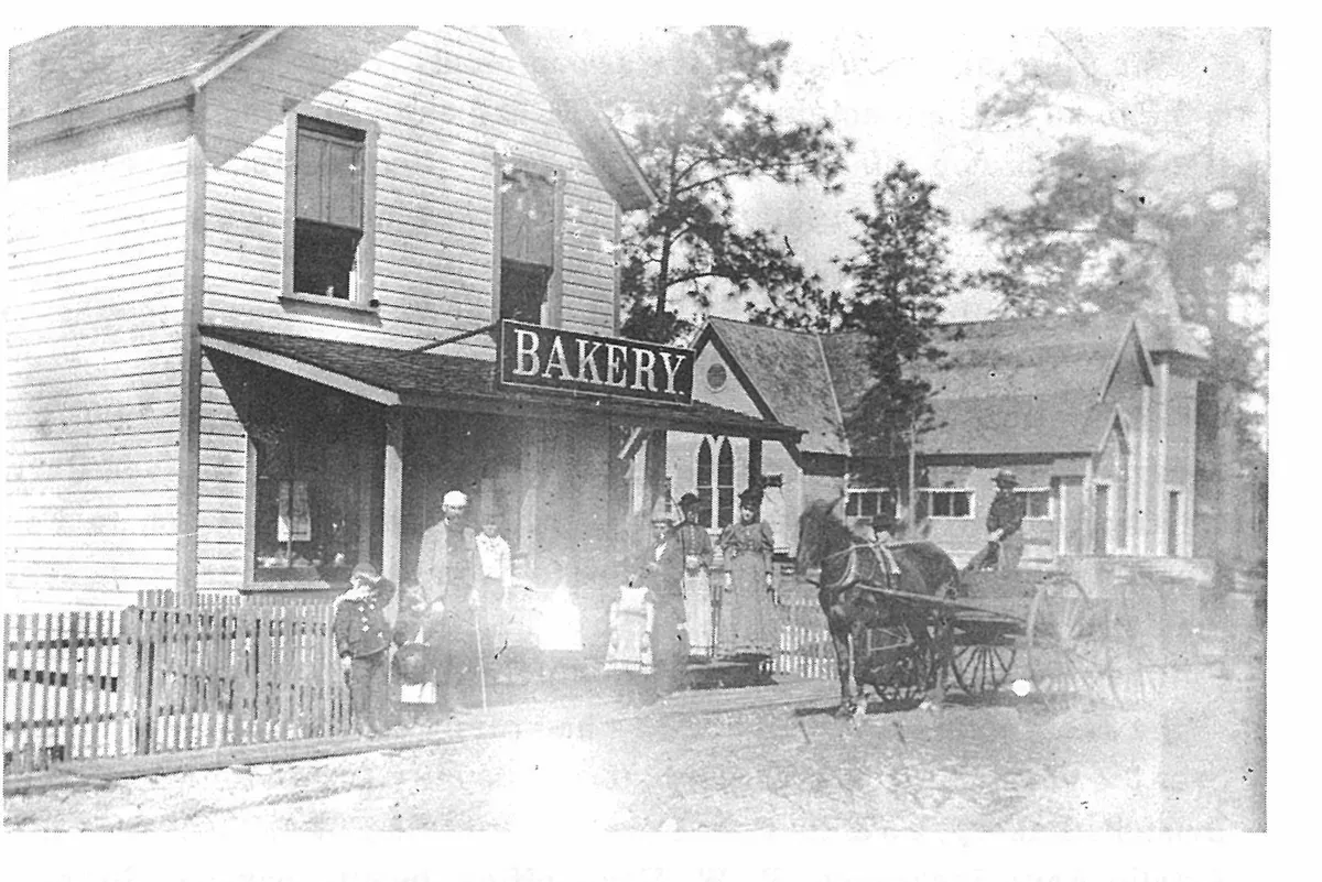 The Visel Bakery was located near the Congregational Church and the also the C. D. Noland Bottling Company