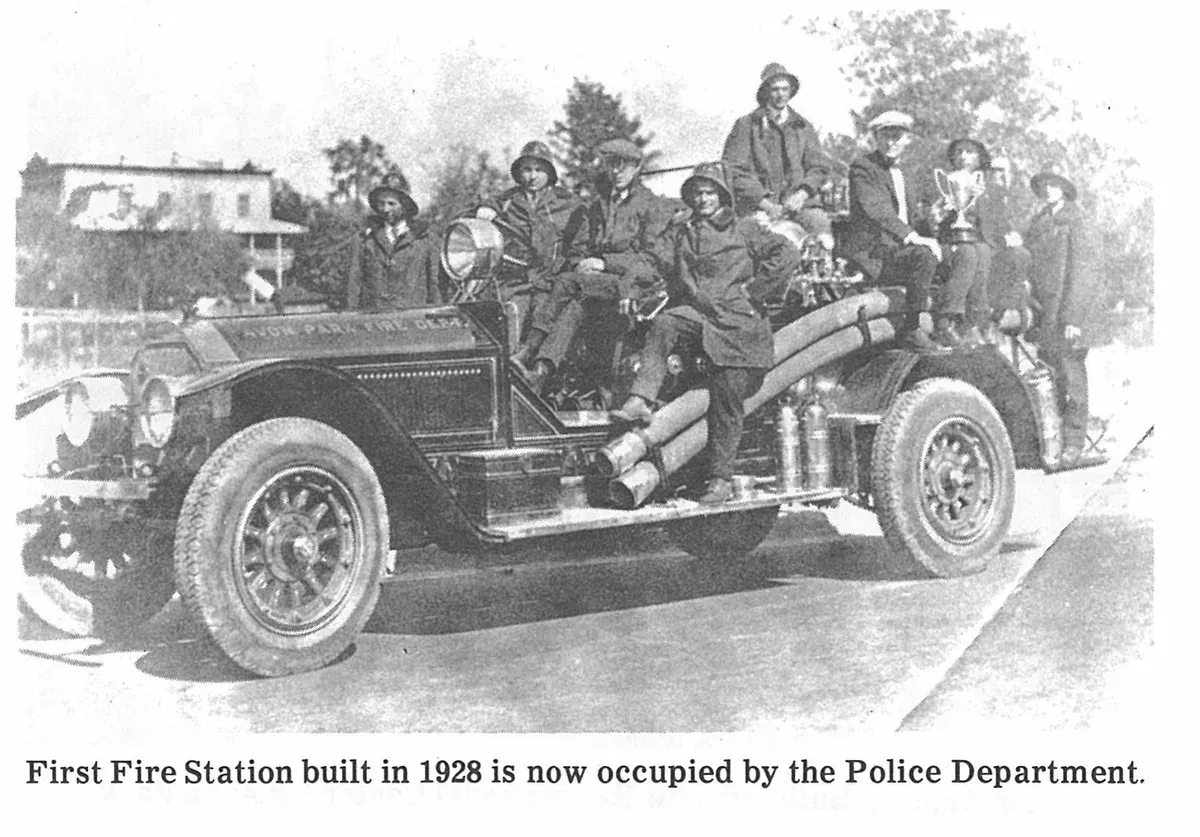 The first fire station, built in 1928