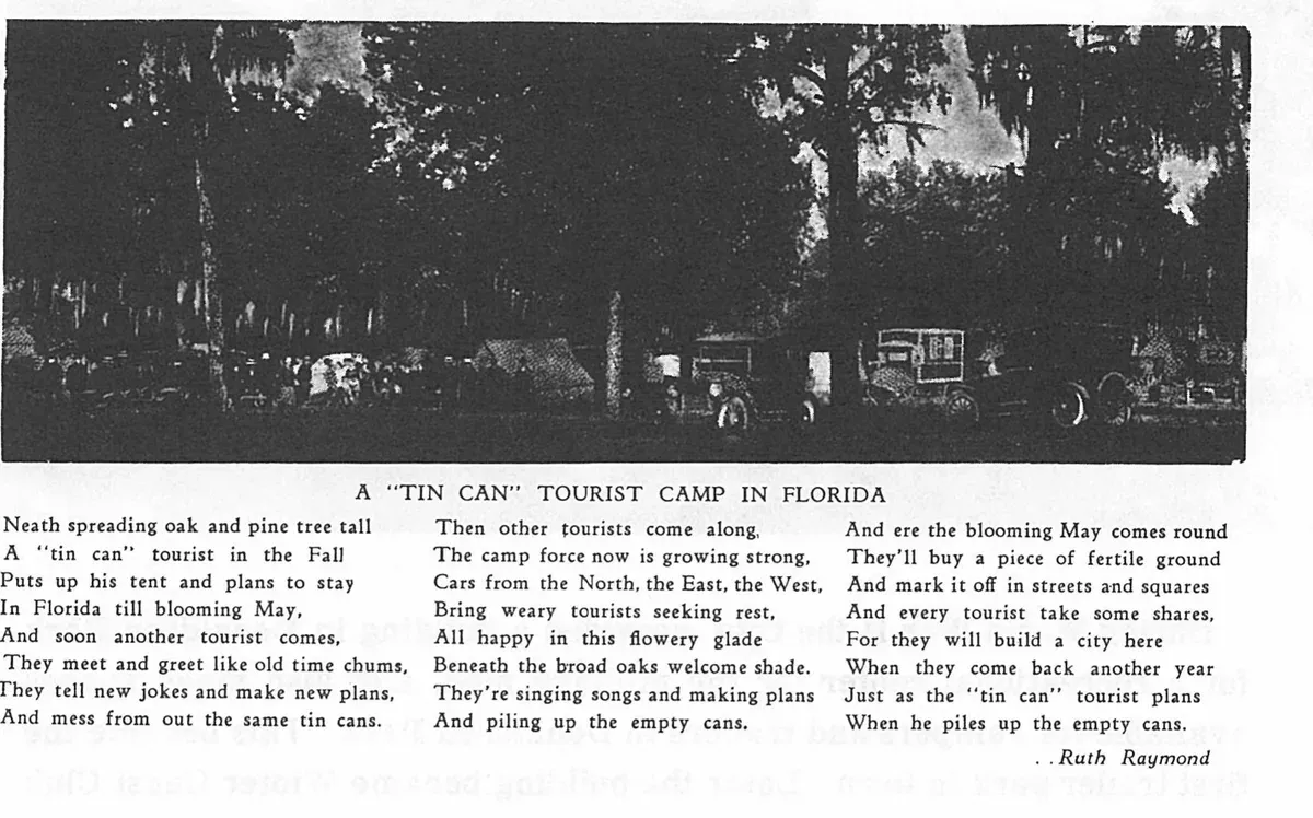 A “tin Can” Tourist Camp in Florida