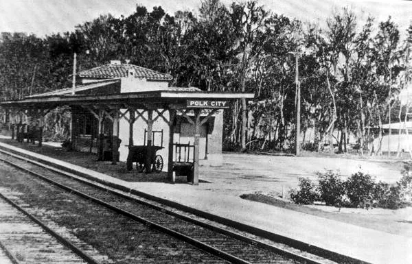 Railroad depot - Polk City, Florida. State Archives of Florida, Florida Memory.