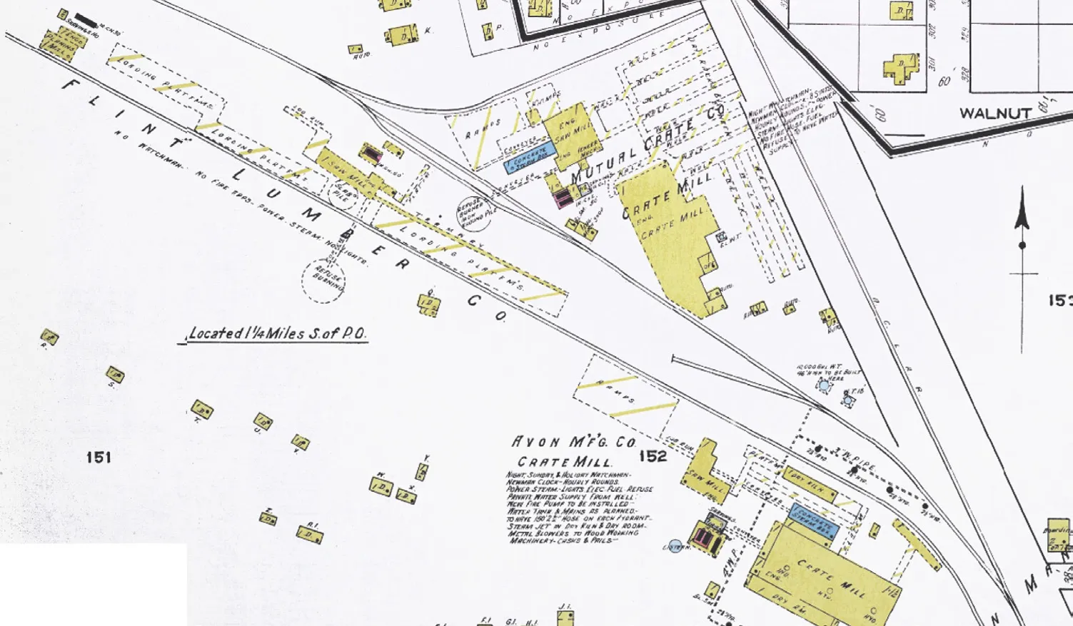 Sanborn Fire Insurance Map of Avon Park, 1920 (Mutual Crate Mill)