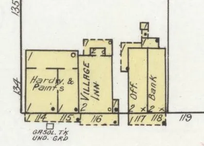 The Village Inn on the 1920 Sanborn map